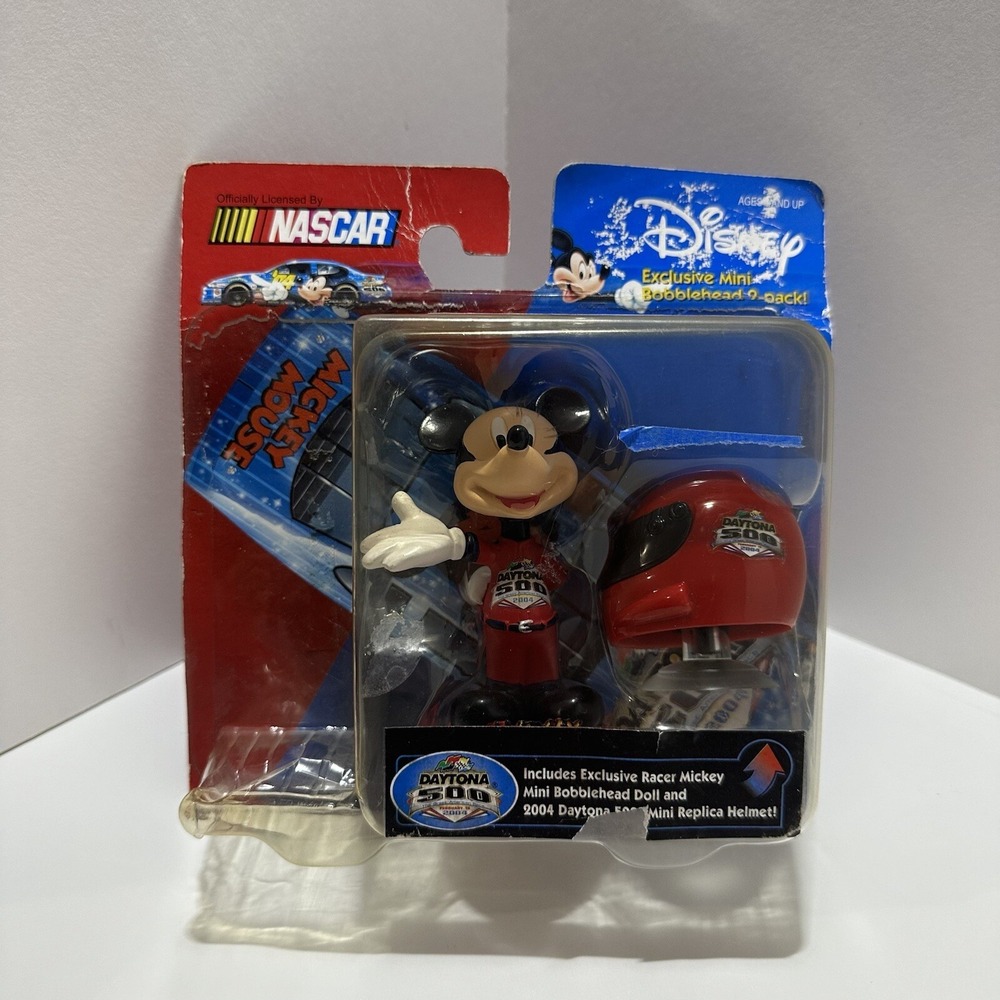 Disney NASCAR Daytona 500 Mickey Mouse Bobble Dobblesโ Bobblehead Figure 2004